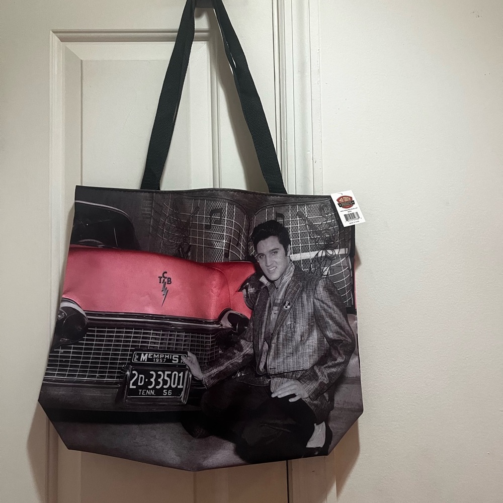 NWT Elvis Presley Black and Red Tote Bag by Mid-South Products